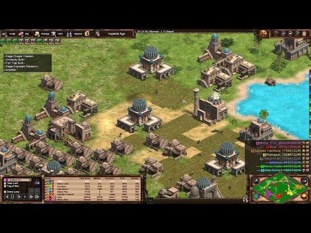 AoE2DE - nukes and laser beams with the 256x tech cheat (vs. AI)