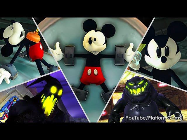 Epic Mickey - All Bosses (Original | Classic) [4K 60FPS]