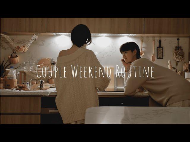 [Couple Weekend Routine] A day in the life of a student couple living together | Slow living 