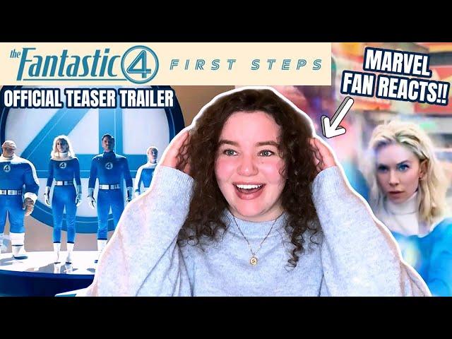 Marvel Fan Reacts To *THE FANTASTIC FOUR: FIRST STEPS* Movie Teaser Trailer Knowing NOTHING!!