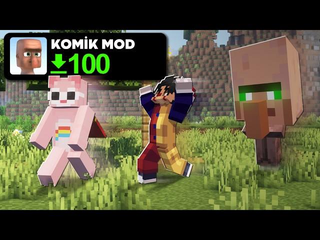 Minecraft'ta EN KOMİK MODLARI TEST ETTİM...