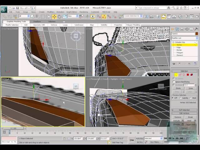 Autodesk 3ds max 2010 - modelowanie samochodu - Car Modeling part4