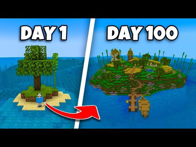 I Survived 100 Days on a JUNGLE ISLAND in Minecraft