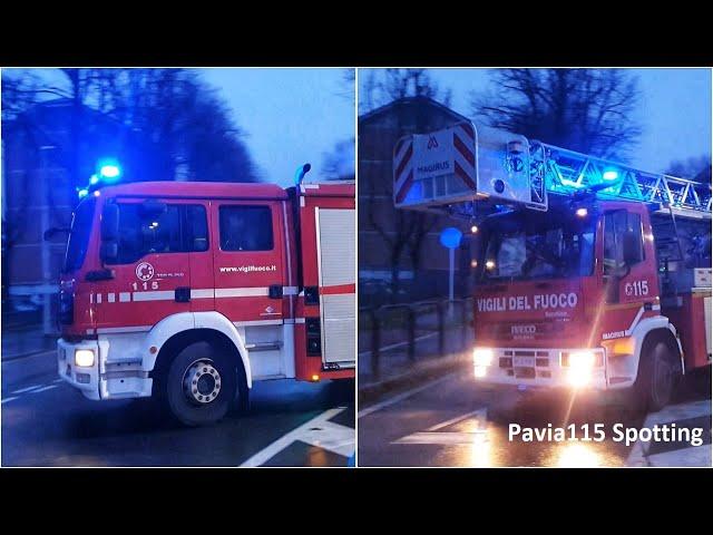 [STATION BELL] Partenza APS Man + AS Eurofire per incendio canna fumaria - VVF Pavia