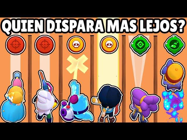 CUAL BRAWLER DISPARA MAS LEJOS? | GADGET, ULTIMATES y BASICOS | OLIMPIADAS de ALCANCE BRAWL STARS