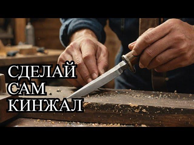 Изготовление обоюдоострого кинжала из копаного куска рессоры #нож #сделайсам #diy