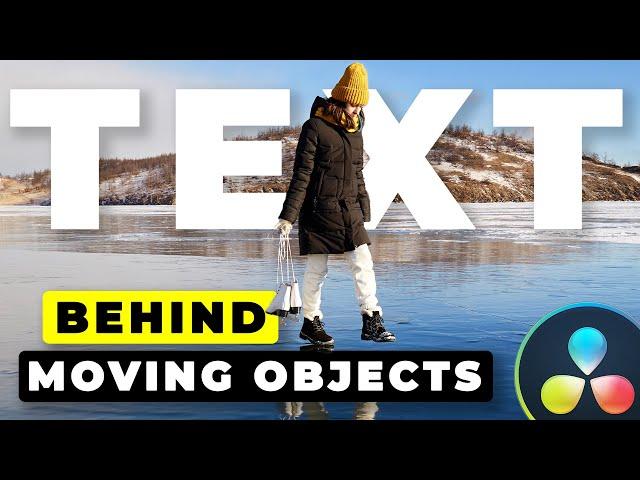 ADD Text behind MOVING Objects in Davinci Resolve 18 | Tutorial