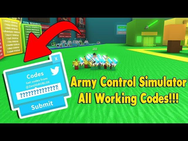 *New Code* All Working Gold Codes Army Control Simulator Roblox