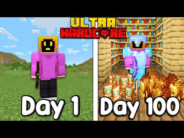 I Survived 100 Days Of Minecraft Ultra Hardcore! [Full Movie]