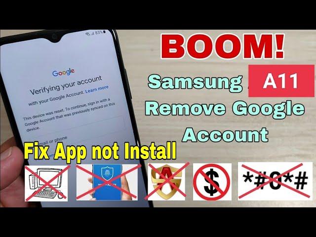 New Method!!! Samsung A11 (SM-A115F), Remove Google Account, Bypass FRP. Without PC.