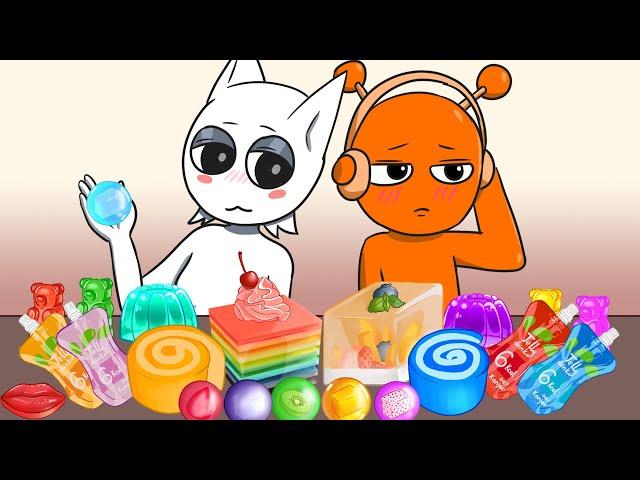 OREN vs WENDA Color Emoji Mukbang | Complete Edition Incredibox Animation