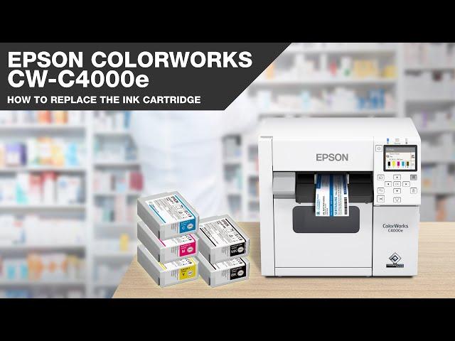 Epson Colorworks CW-C4000 How to replace the ink cartridge.