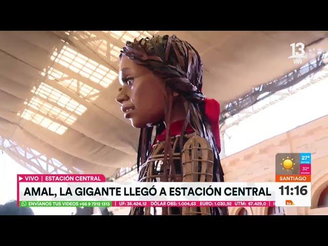 Amal, la muñeca de 3,5 metros, inició su recorrido por Santiago y Regiones | Tu Día | Canal 13