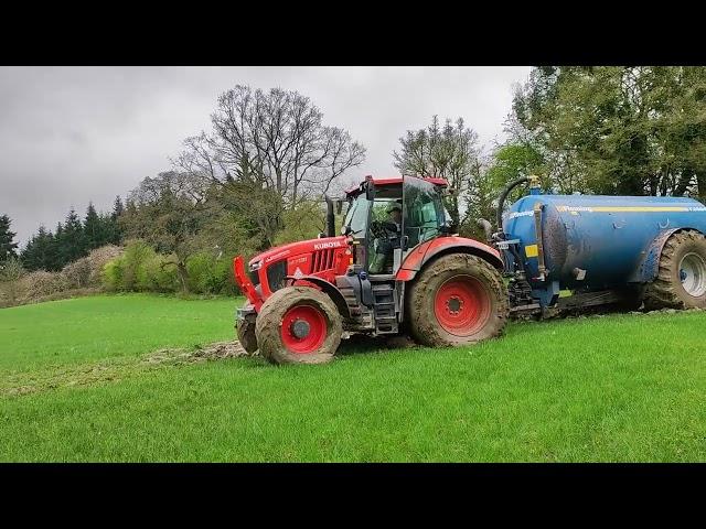 kubota m7151 stuck in mud