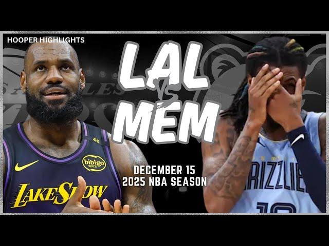 Los Angeles Lakers vs Memphis Grizzlies Full Game Highlights | Dec 15 | 2025 NBA Season