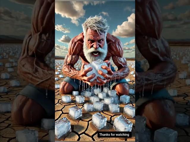 Farmer eats ice, turns frosty  buffalo saves him with milk rain #shorts #farmer #ai #cow #heat