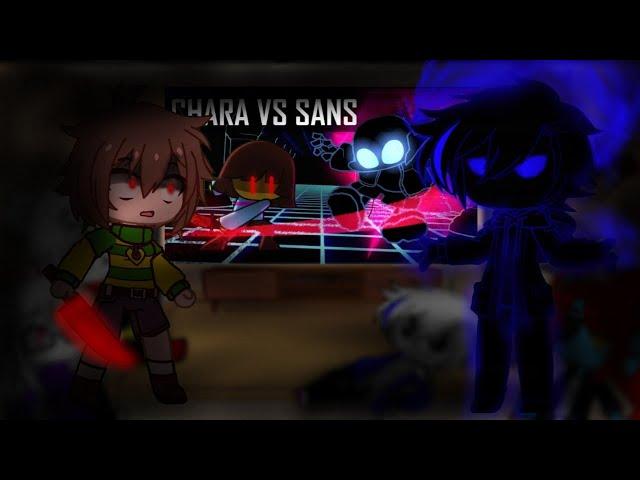 undertale reacts nightmare sans vs chara