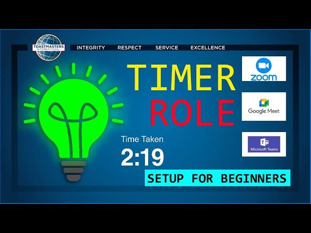 Toastmaster Timer Role setup for beginners.