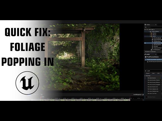 UNREAL Engine 5: Stop Foliage POP