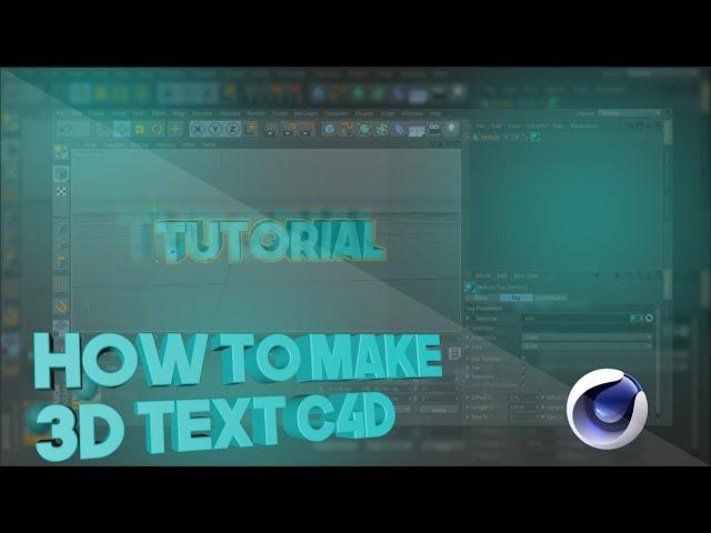 HOW TO MAKE 3D TEXT IN CINEMA 4D (BEGINNERS TUTORIAL)