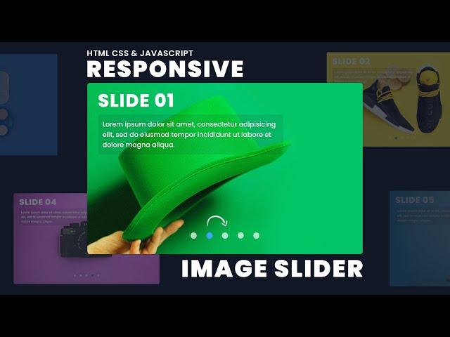 Responsive Image Slider | With Manual Button & Auto-play Navigation Visibility - HTML CSS Javascript