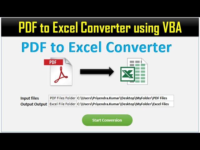 PDF to Excel Converter in Excel VBA