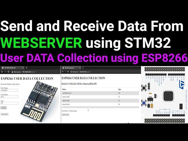 ESP8266 WEBSERVER Send and Receive DATA using STM32 || Ring Buffer || CubeIDE