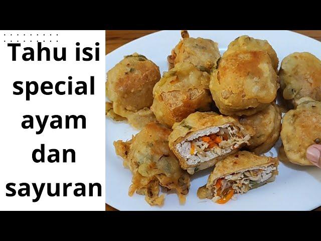 Tahu isi ayam dan sayuran, Cara membuat tahu isi sayuran dan ayam