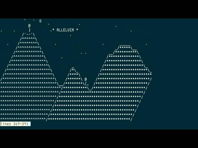 worms, ASCII art animation