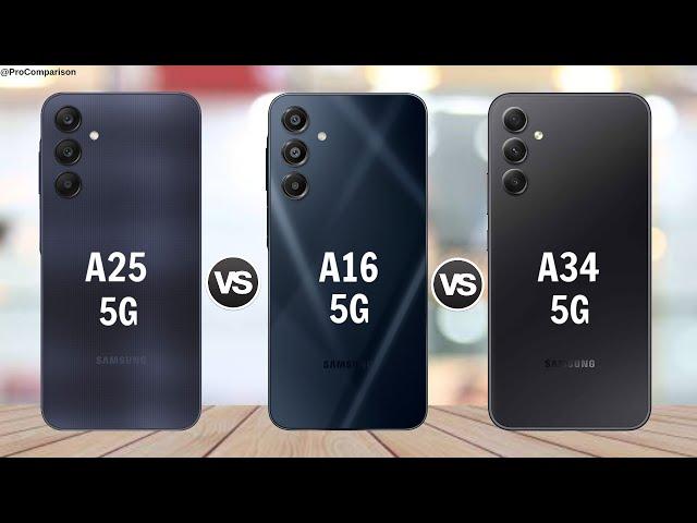 Samsung A25 5g vs Samsung A16 5g vs Samsung A34 5g || Comparison