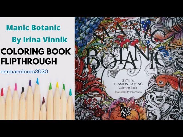 flipthrough Manic botanic by Irina Vinnik - adult coloring book