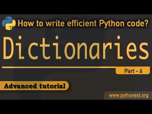 Dictionaries in Python advanced tutorial | python tutorials