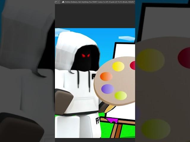 Designing A Roblox Thumbnail Art  #roblox #shorts