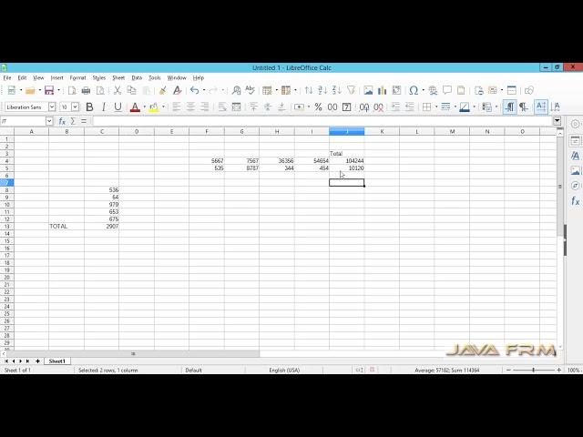 LibreOffice Calc Tutorial - sum Function | LibreOffice 6 Calc