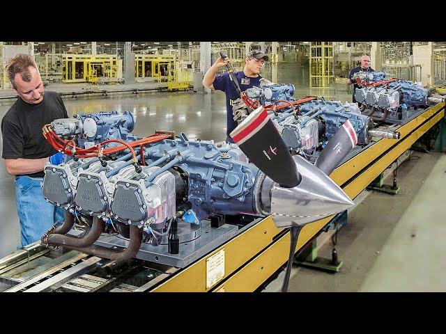 Inside US Advanced Factory Producing Powerful Aircraft Engine - Production Line