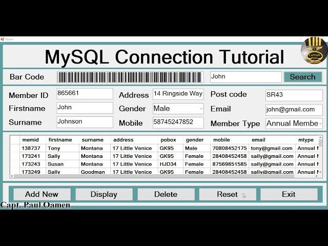 Beginners C# Tutorial with MySQL Database Connection - Full Tutorial