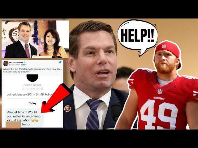 Ex NFL Player Bruce Miller ALLEGEDLY "THREATENED" Democrat Eric Swalwell?! Called Police?!