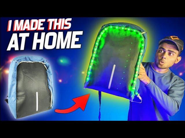 How to Convert a simple bag into smart led bag | LED backpack DIY 2023