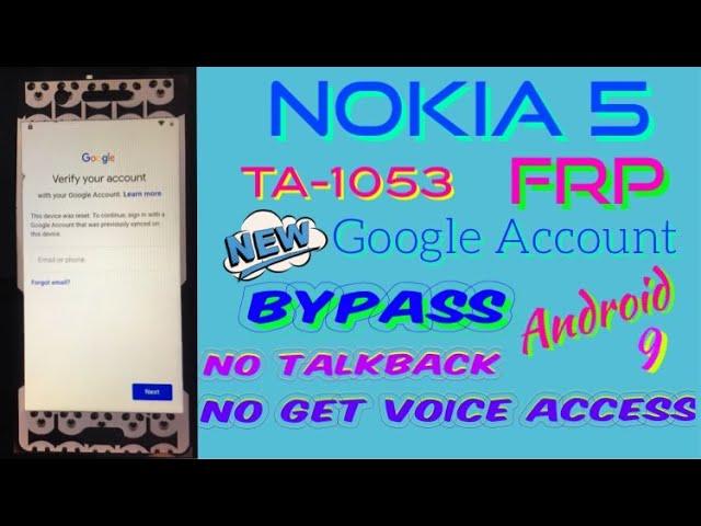 NOKIA 5 (TA-1053) FRP Bypass Andoid 9 without PC Easy Method