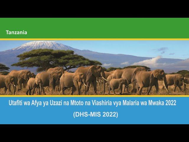 2022 Tanzania DHS-MIS (Swahili) - NDOA NA KUJAMIIANA