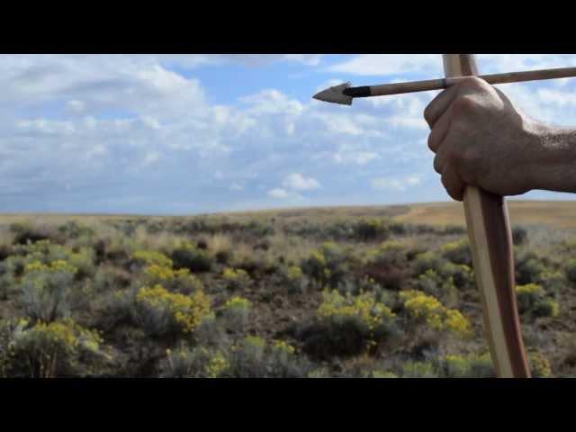 Making a Primitive Yew Bow for primitive archery hunting using stone tools. Otzi the Iceman bow.