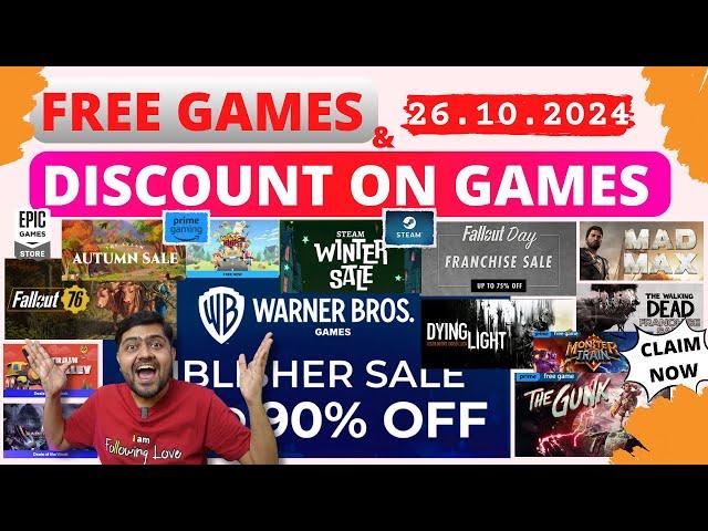 Free games, Discounts on Games, Upcoming Steam Sale Dates & Amazon Prime gaming FREE games26.10.24