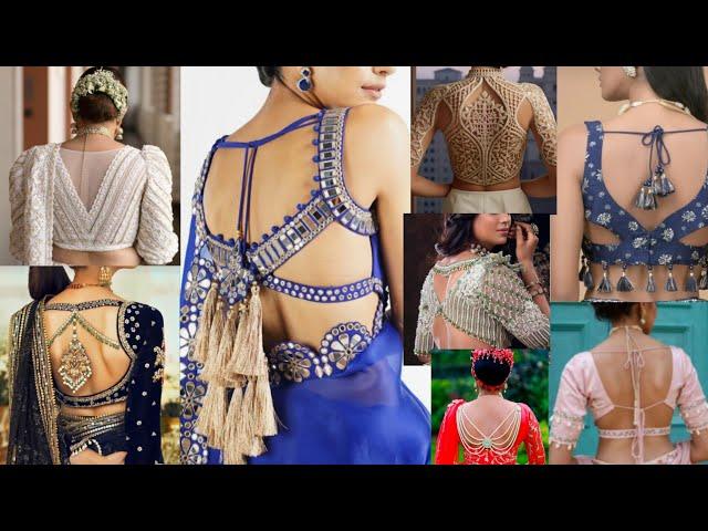 2024 New Backless Blouse Design||Latest Designer Blouses||Trendy Back Neck Blouse Collection 