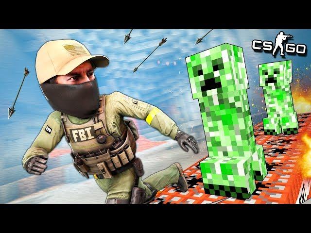 КРИПЕР VS БЕГУН! 1 СЕКУНДА И ЛОВУШКА ВЗОРВЕТ ТЕБЯ! АДСКИЙ DEATHRUN В CS:GO