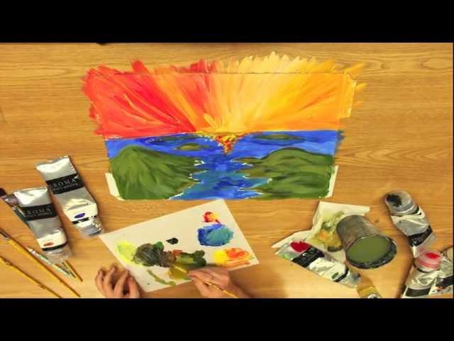 Time Lapse Video: Acrylic Sunrise - Art