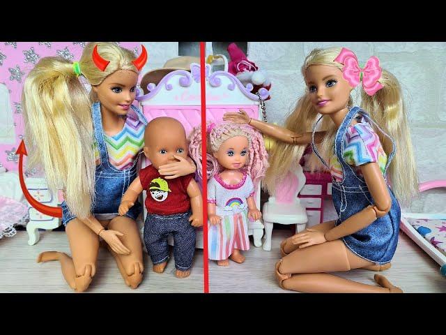 BAD AND GOOD BABYSITTER Katya and Max funny family funny dolls TV series Darinelka