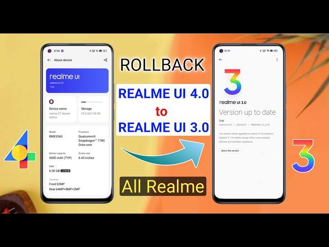 How to Rollback Realme UI 4.0 to Realme UI 3.0 | Android 13 to 12 Downgrade, All Realme Devices