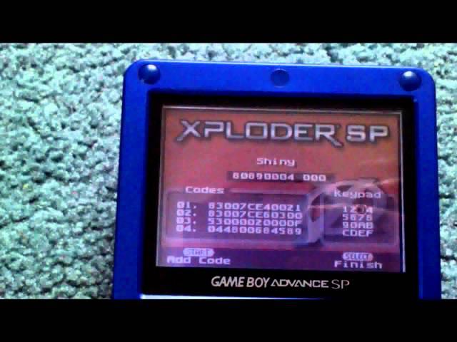 Pokemon Emerald Shiny cheat (Xploder SP)