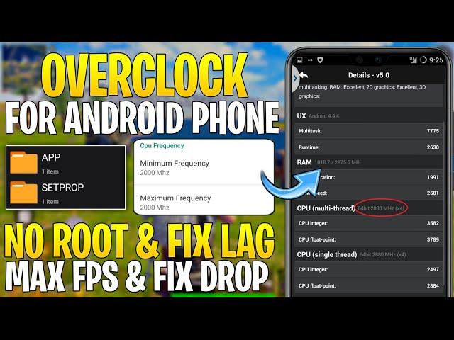 Overclock Your Android Phone : No Root || BOOST FPS & PERFORMANCE || Fix FPS Drops & Fix Lag !