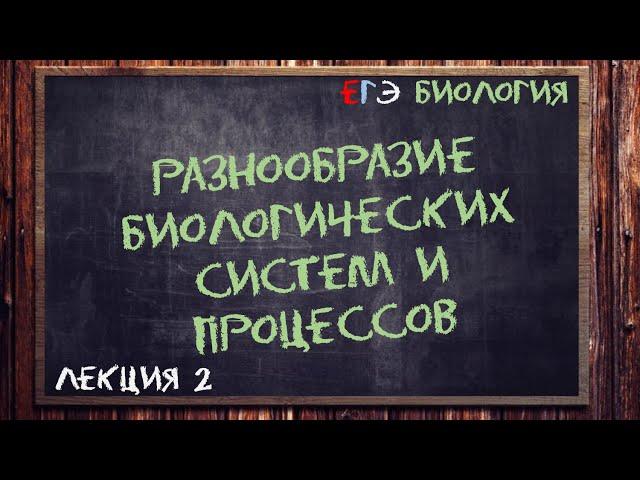 Л.2 | Разнообразие биологических систем и процессов |ОБЩАЯ БИОЛОГИЯ ЕГЭ